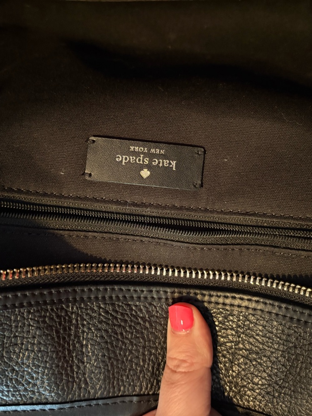 kate spade Black Logo Leather Tote - Picture 5 of 7